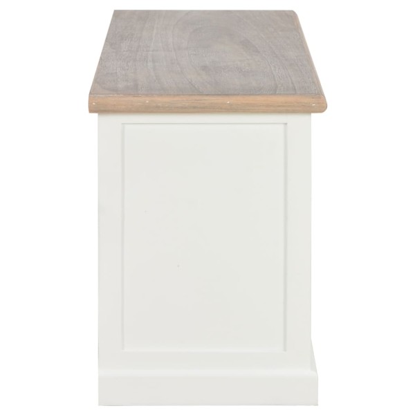 Mueble para el televisor de madera blanco 90x30x40 cm