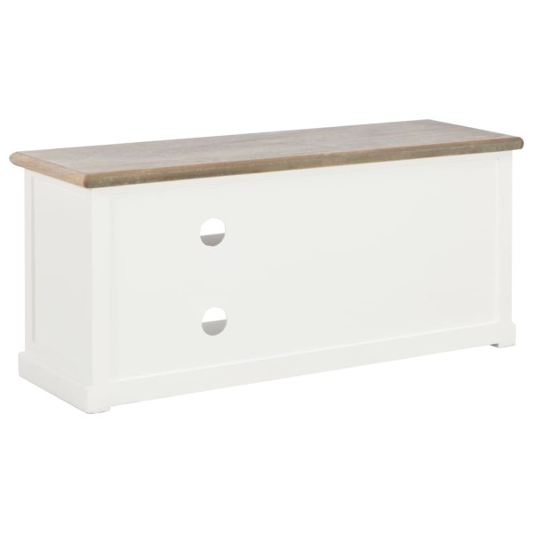 Mueble para el televisor de madera blanco 90x30x40 cm