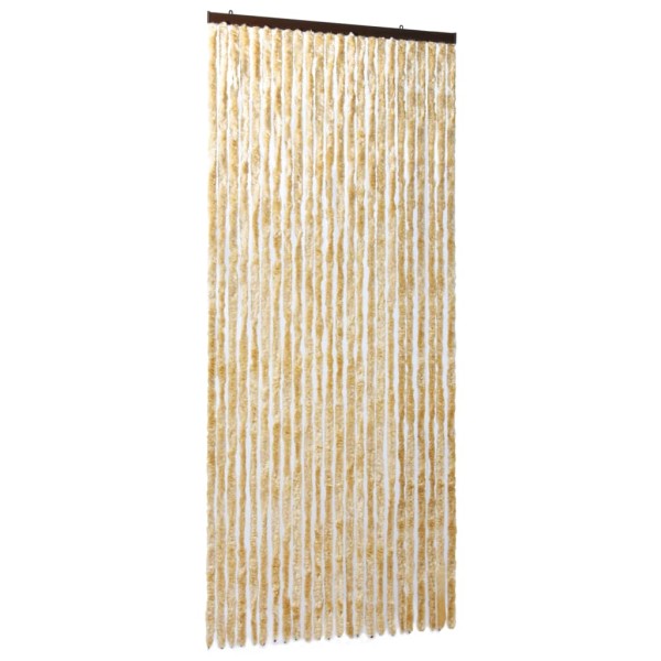 Cortina mosquitera de chenilla beige 100x220 cm