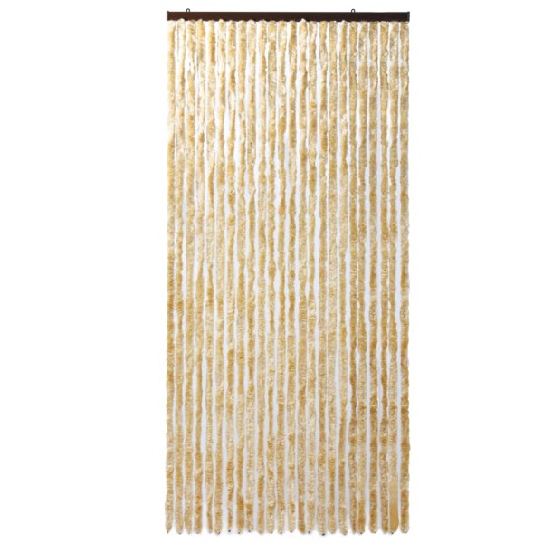 Cortina mosquitera de chenilla beige 100x220 cm