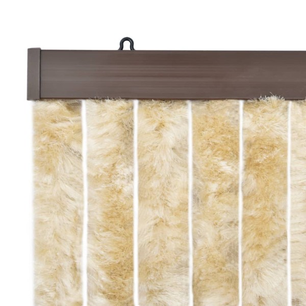 Cortina mosquitera de chenilla beige 100x220 cm