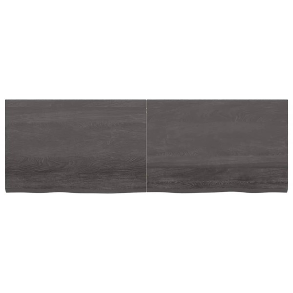 Estante pared madera roble tratada marrón oscuro 180x60x(2-4)cm