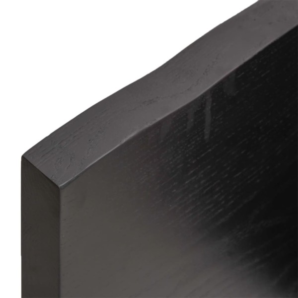 Estante pared madera roble tratada marrón oscuro 180x60x(2-4)cm