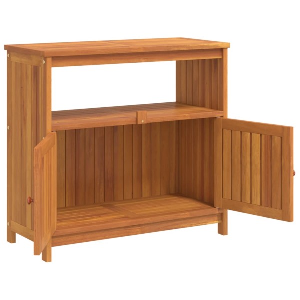 Mesa consola de jardín madera maciza acacia 80x35x75 cm