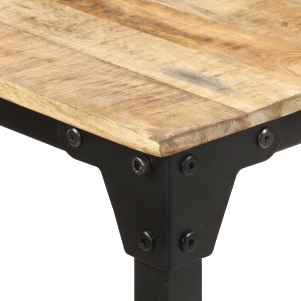 Mesa de comedor madera de mango rugosa 200x100x76 cm