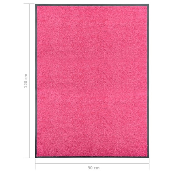 Felpudo lavable rosa 90x120 cm