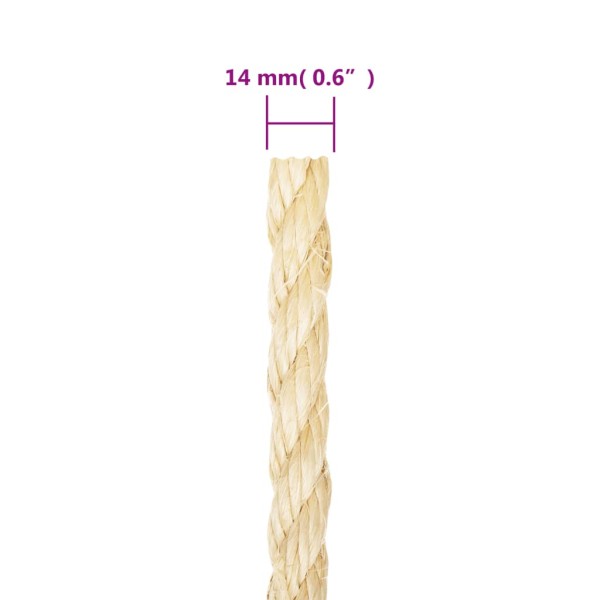 Cuerda 100% sisal 14 mm 25 m