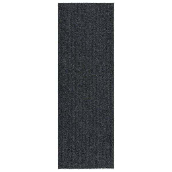 Alfombra de pasillo atrapa suciedad 100x300 cm gris antracita