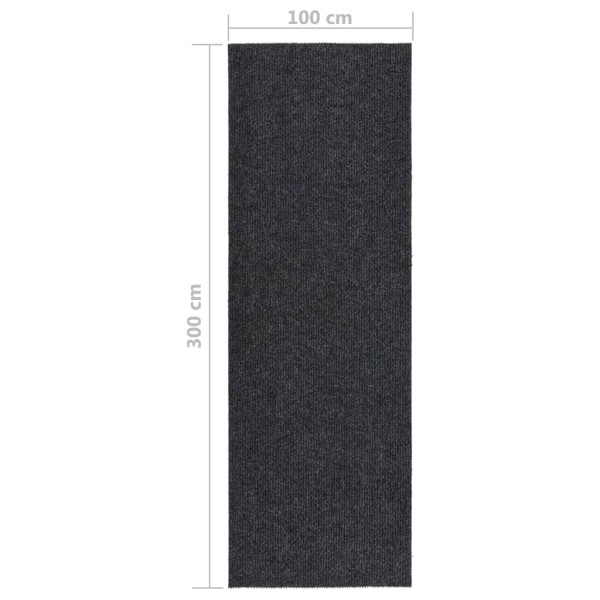 Alfombra de pasillo atrapa suciedad 100x300 cm gris antracita