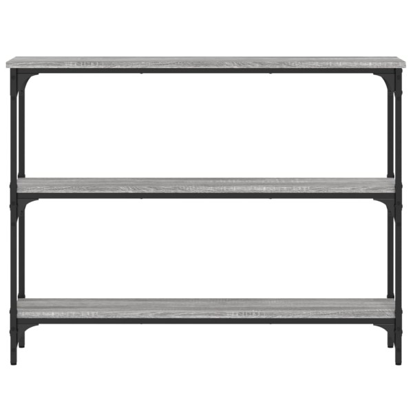 Mesa consola madera de ingeniería gris Sonoma 100x22,5x75 cm