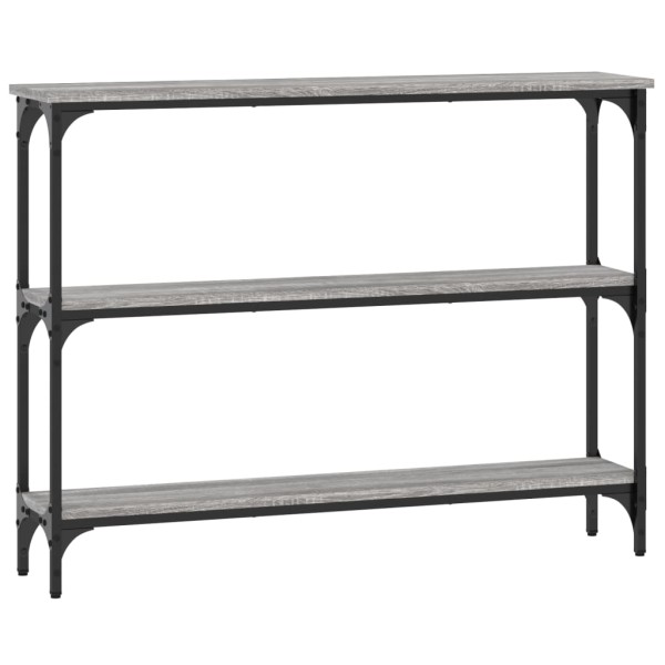 Mesa consola madera de ingeniería gris Sonoma 100x22,5x75 cm