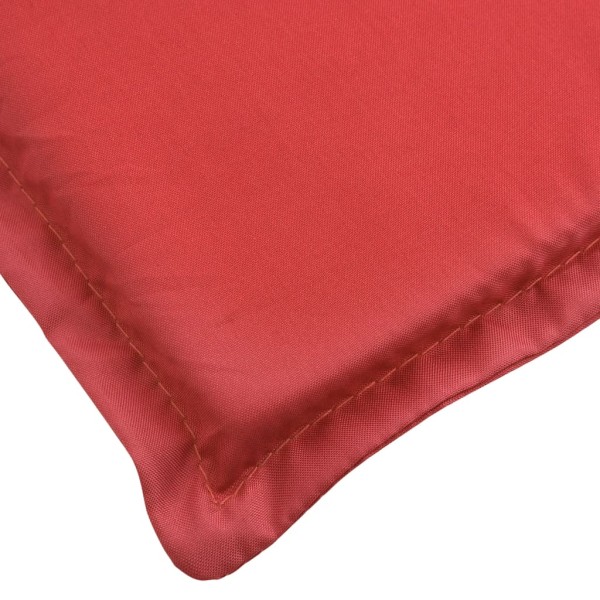 Cojín de tumbona de tela Oxford rojo 180x60x3 cm