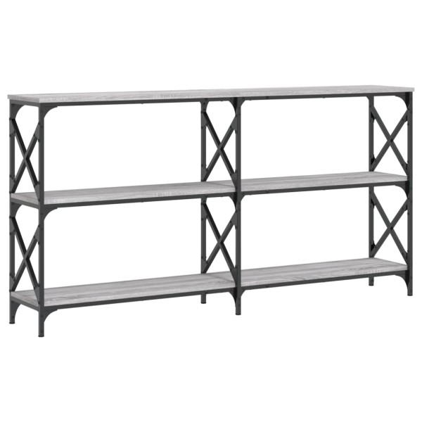 Mesa consola madera de ingeniería gris Sonoma 156x28x80,5 cm