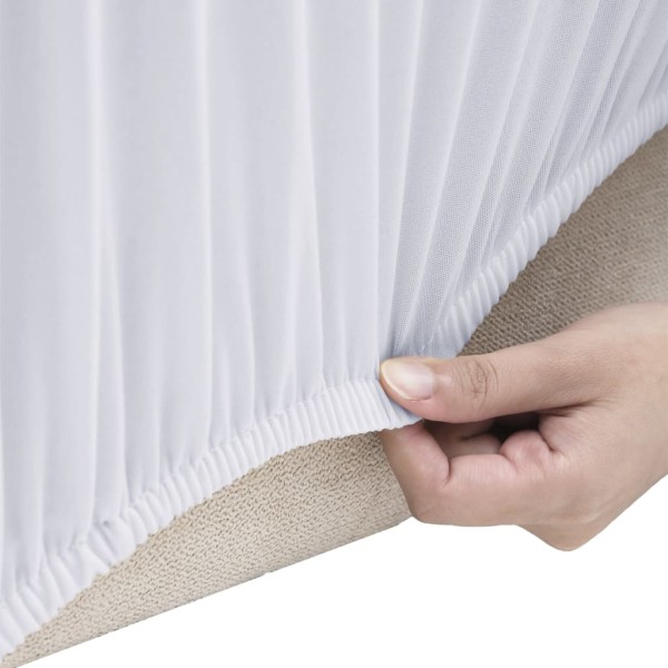 Funda elástica para sillón de 2 plazas poliéster jersey blanca