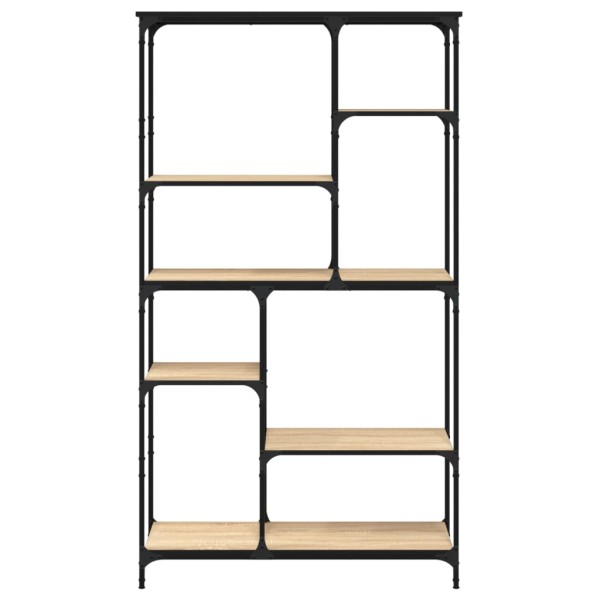 Estantería madera ingeniería acero roble Sonoma 99x35,5x176 cm