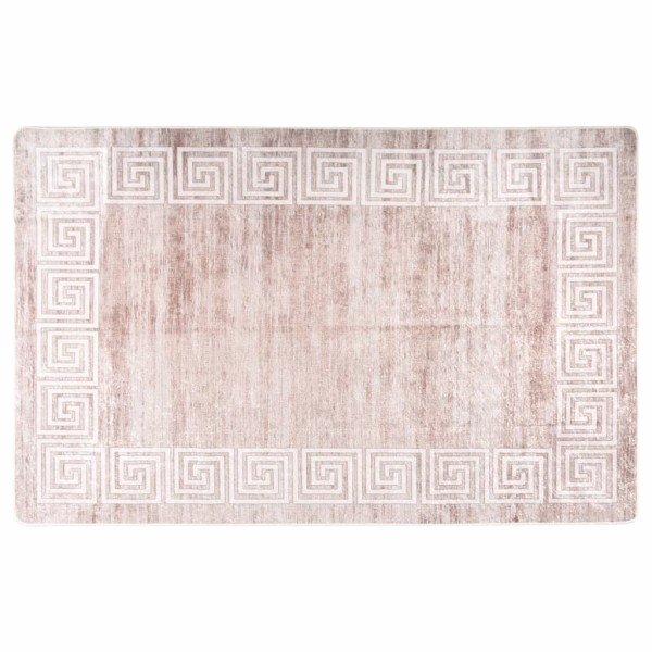 Alfombra lavable antideslizante beige 160x230 cm