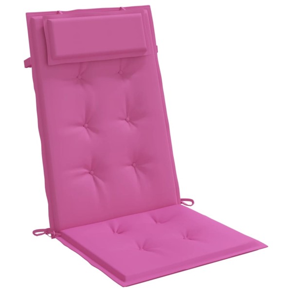 Cojines para silla con respaldo alto 4 uds tela Oxford rosa