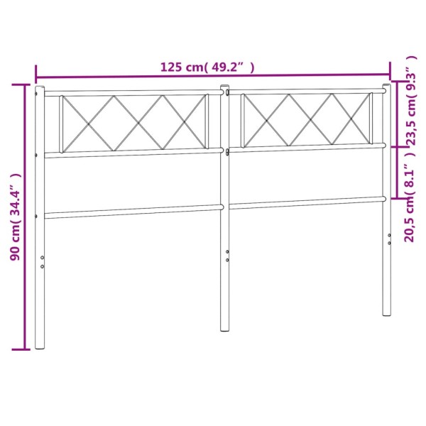 Cabecero de metal negro 120 cm