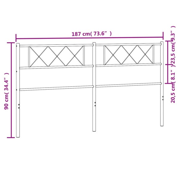 Cabecero de metal blanco 180 cm