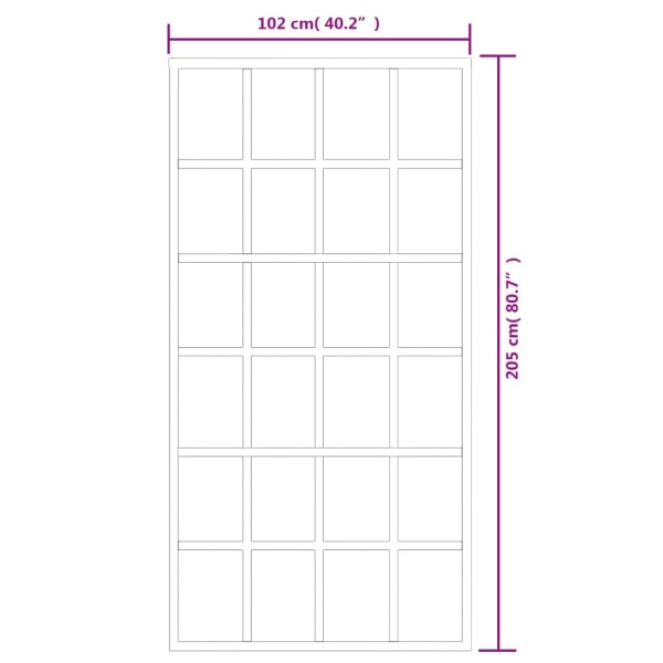 Puerta corredera ESG vidrio y aluminio negra 102x205 cm