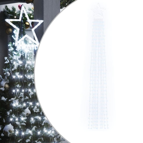 Luces para árbol de Navidad 320 LEDs blanco frío 375 cm