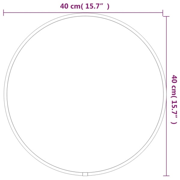 Espejo de pared redondo plateado Ø 40 cm