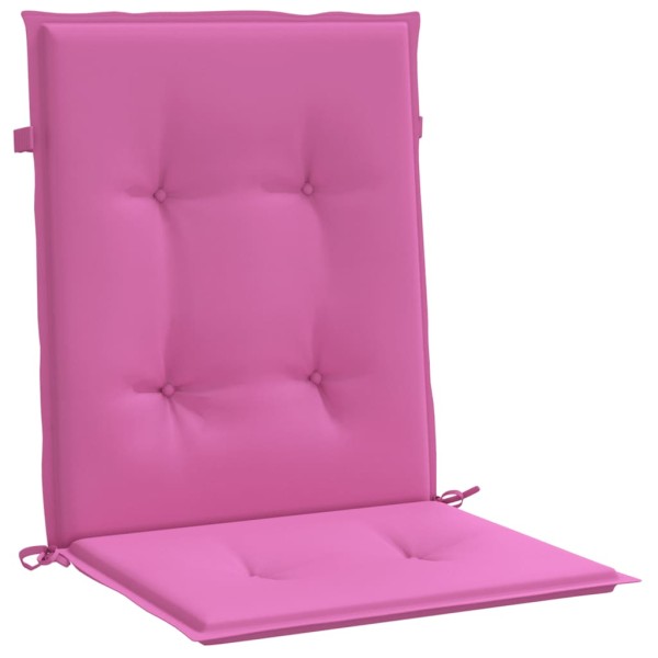 Cojines para silla con respaldo bajo 6 uds tela rosa