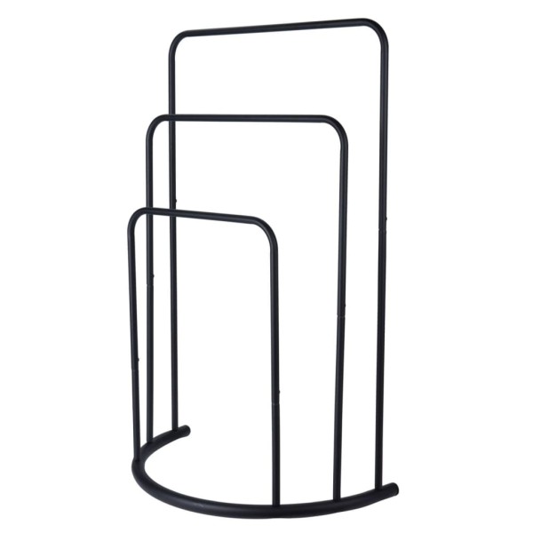 Bathroom Solutions Toallero de pie de metal negro 49,5x75 cm