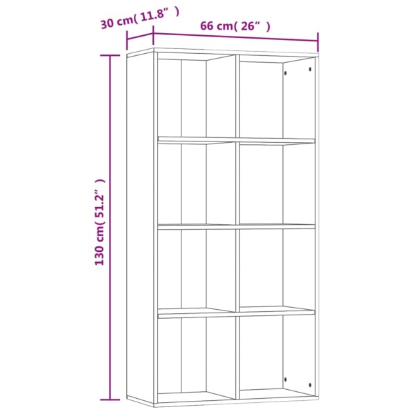 Estantería/Aparador madera contrachapada roble 66x30x97,8 cm