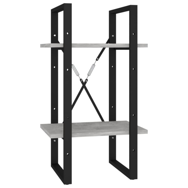 Estantería de 5 niveles madera de ingeniería gris 40x30x175 cm