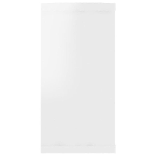 Estante cubo pared 2uds contrachapado blanco brillo 100x15x30cm