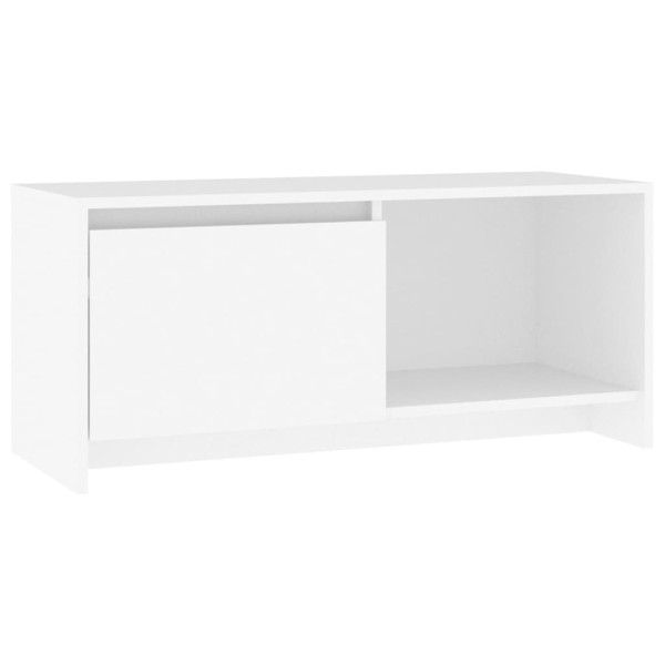 Mueble para TV de madera contrachapada blanco 90x35x40 cm