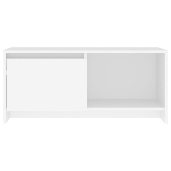 Mueble para TV de madera contrachapada blanco 90x35x40 cm