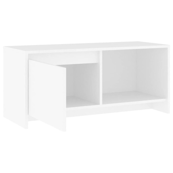 Mueble para TV de madera contrachapada blanco 90x35x40 cm