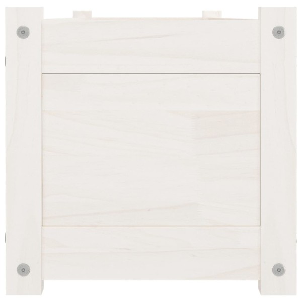 Arriate de madera maciza de pino blanco 150x31x31 cm