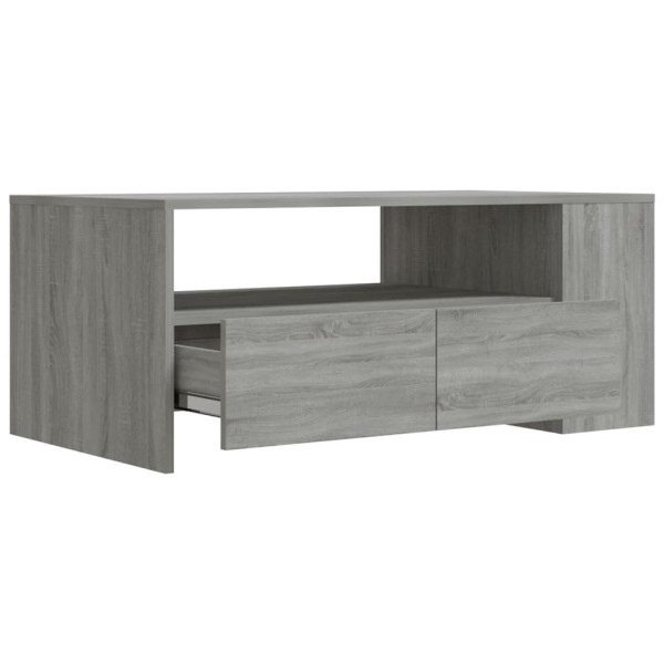 Mesa de centro madera de ingeniería gris Sonoma 102x55x42 cm