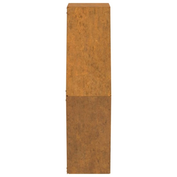 Jardineras de pared 2 uds acero corten oxidado 46x10x40 cm