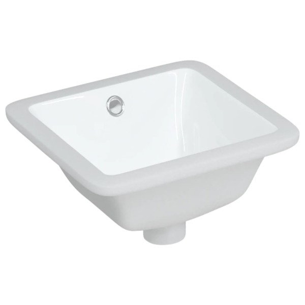 Lavabo de baño rectangular cerámica blanco 30,5x27x14 cm