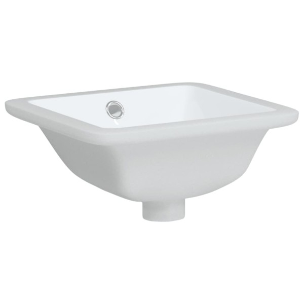 Lavabo de baño rectangular cerámica blanco 30,5x27x14 cm