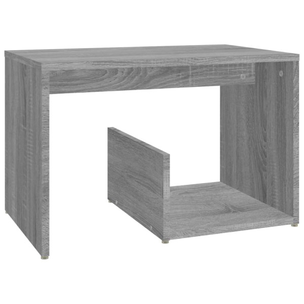 Mesa auxiliar madera contrachapada gris Sonoma 59x36x38 cm