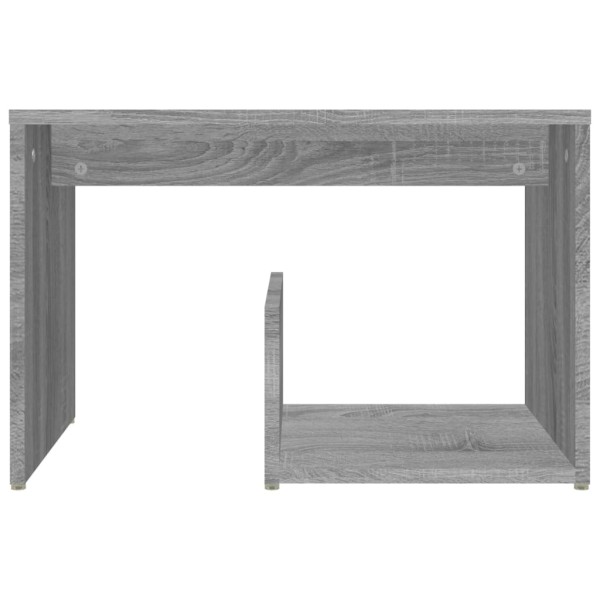 Mesa auxiliar madera contrachapada gris Sonoma 59x36x38 cm