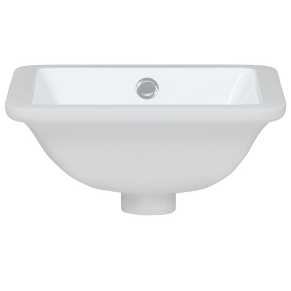 Lavabo de baño rectangular cerámica blanco 30,5x27x14 cm