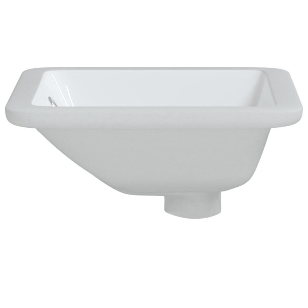 Lavabo de baño rectangular cerámica blanco 30,5x27x14 cm