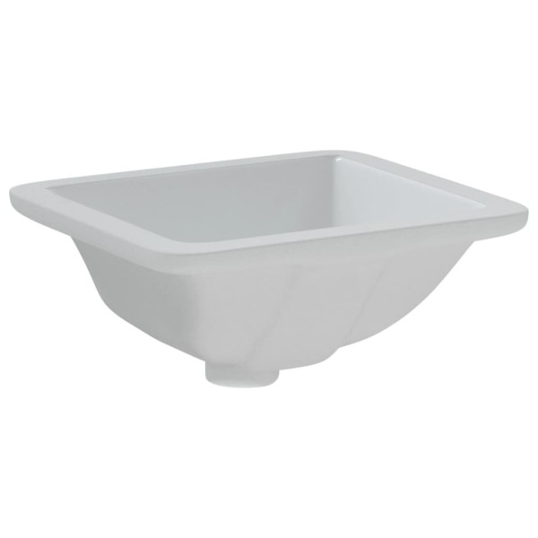 Lavabo de baño rectangular cerámica blanco 30,5x27x14 cm