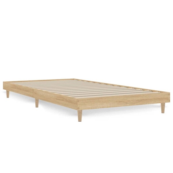 Estructura de cama madera contrachapada roble Sonoma 100x200 cm