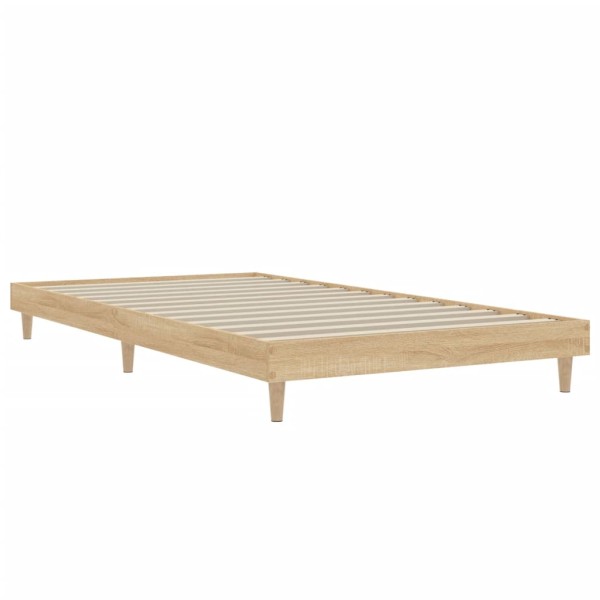 Estructura de cama madera contrachapada roble Sonoma 100x200 cm