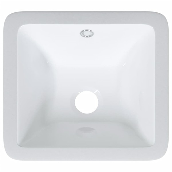 Lavabo de baño rectangular cerámica blanco 30,5x27x14 cm