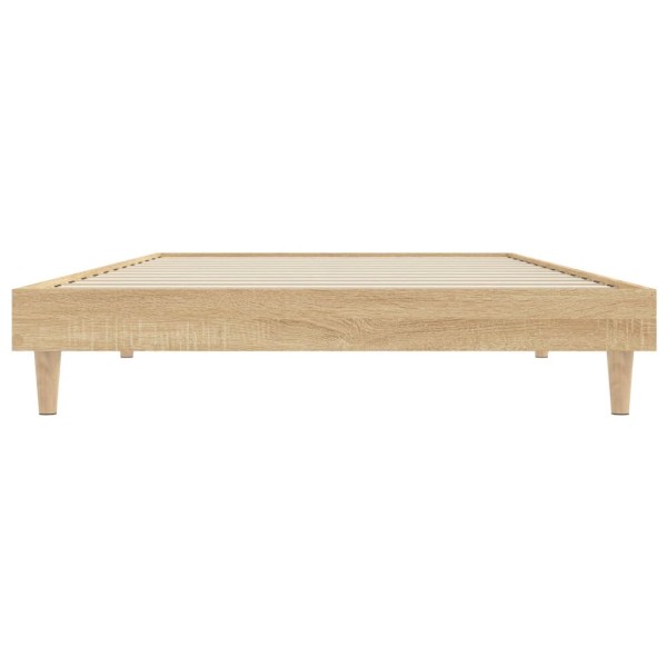 Estructura de cama madera contrachapada roble Sonoma 100x200 cm