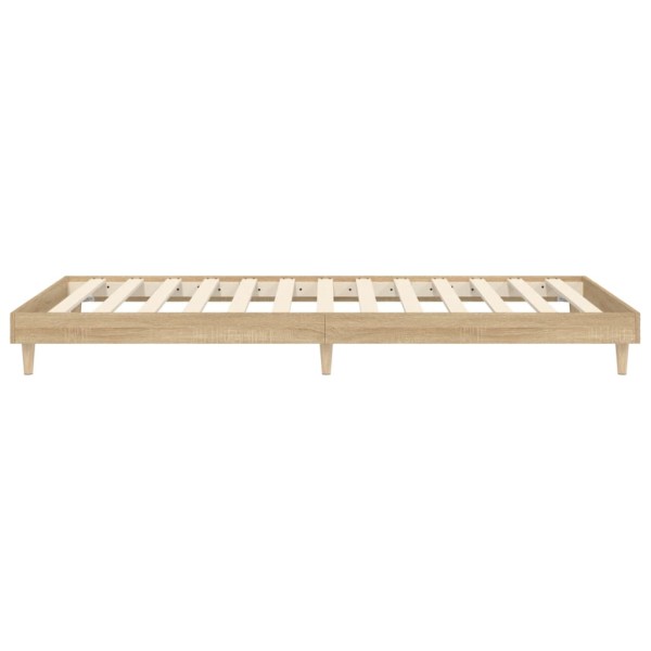 Estructura de cama madera contrachapada roble Sonoma 100x200 cm