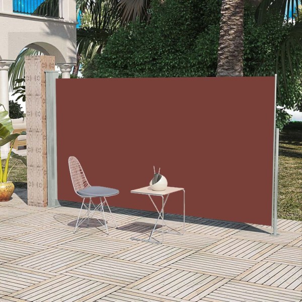 Toldo lateral de jardín o terraza marrón 160x300 cm